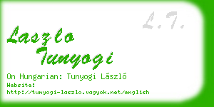 laszlo tunyogi business card